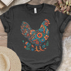 Dark Floral Rooster Shirt