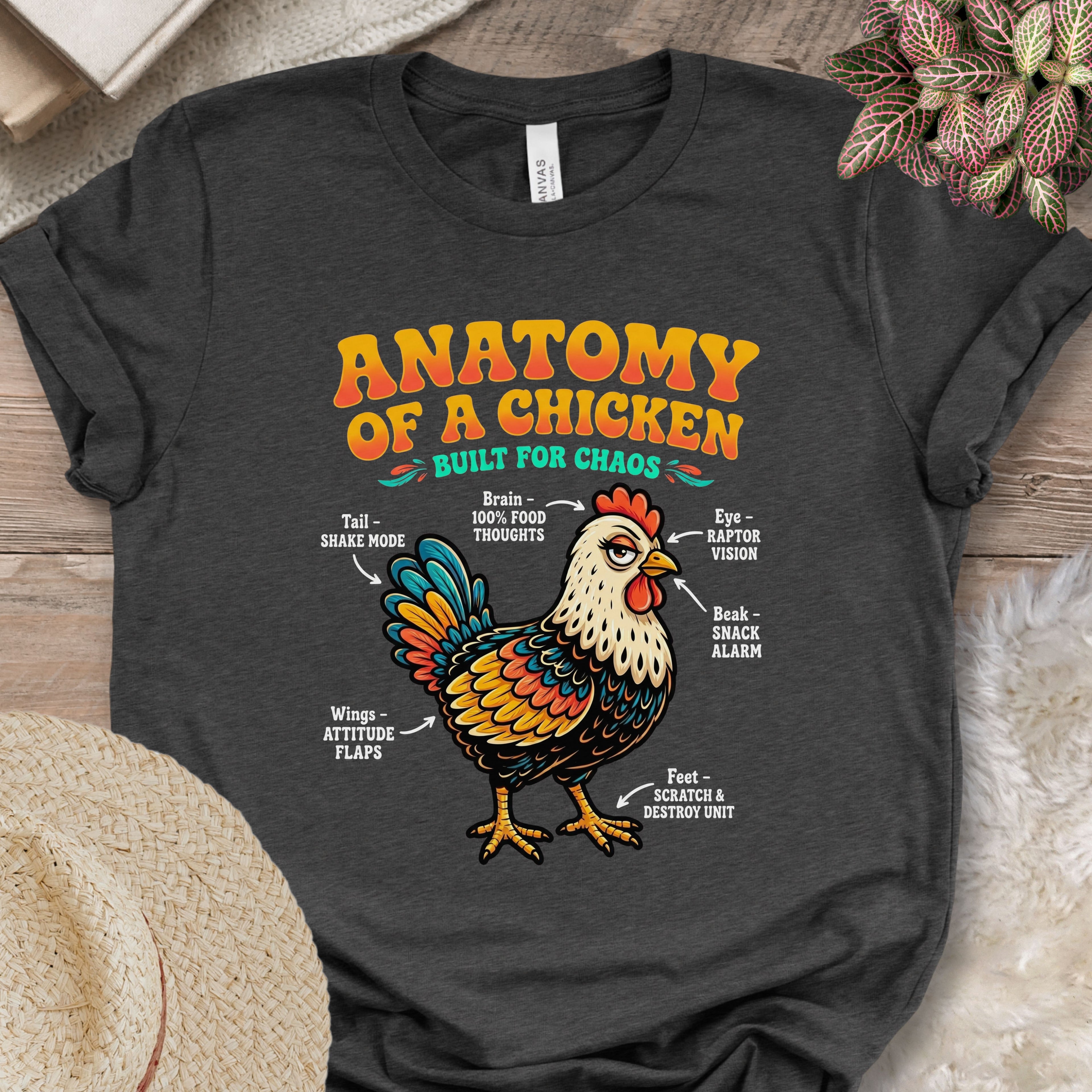 Chicken Chaos Anatomy Graphic Tee