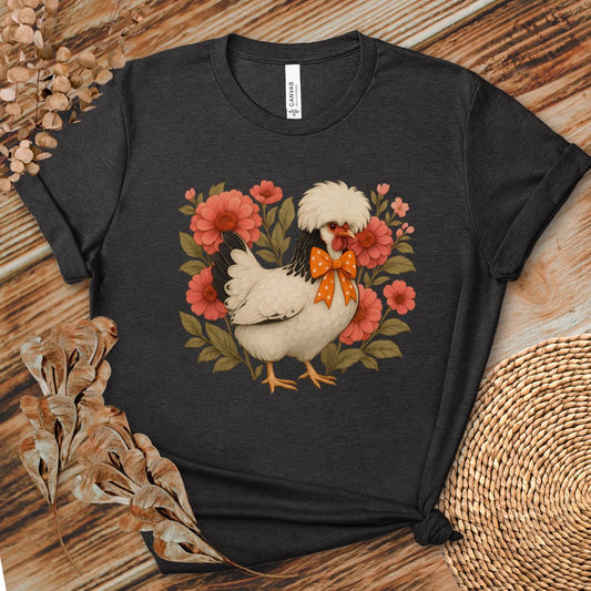 Floral Polish Chicken Shirt