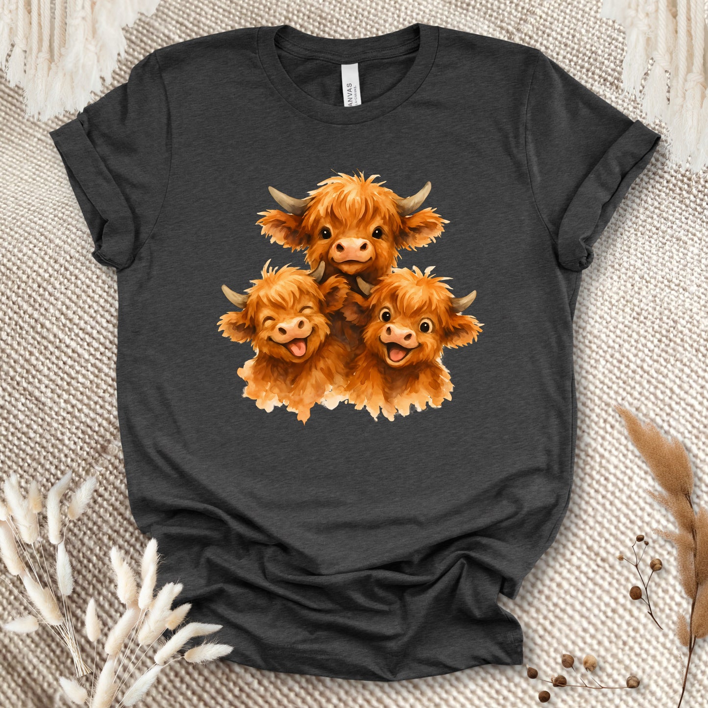 Cute Highland Cow T-Shirt – Adorable Baby Highland Cows Tee for Cow Lovers, Farm Families & Country Kids