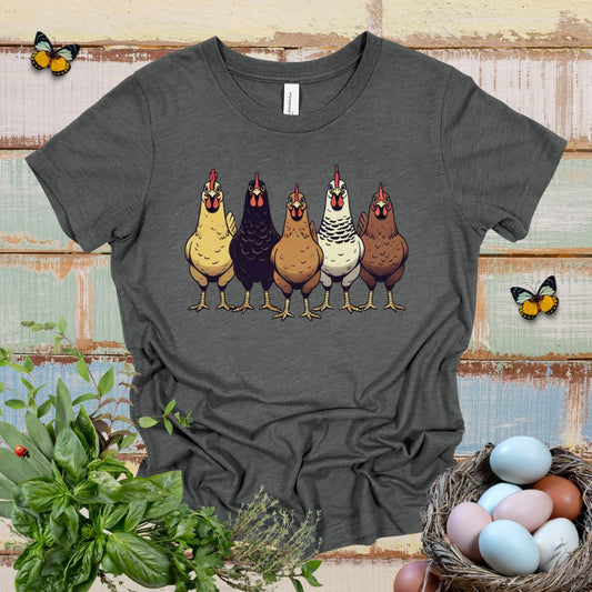 Kids Multicolor Chicken Lineup Tee