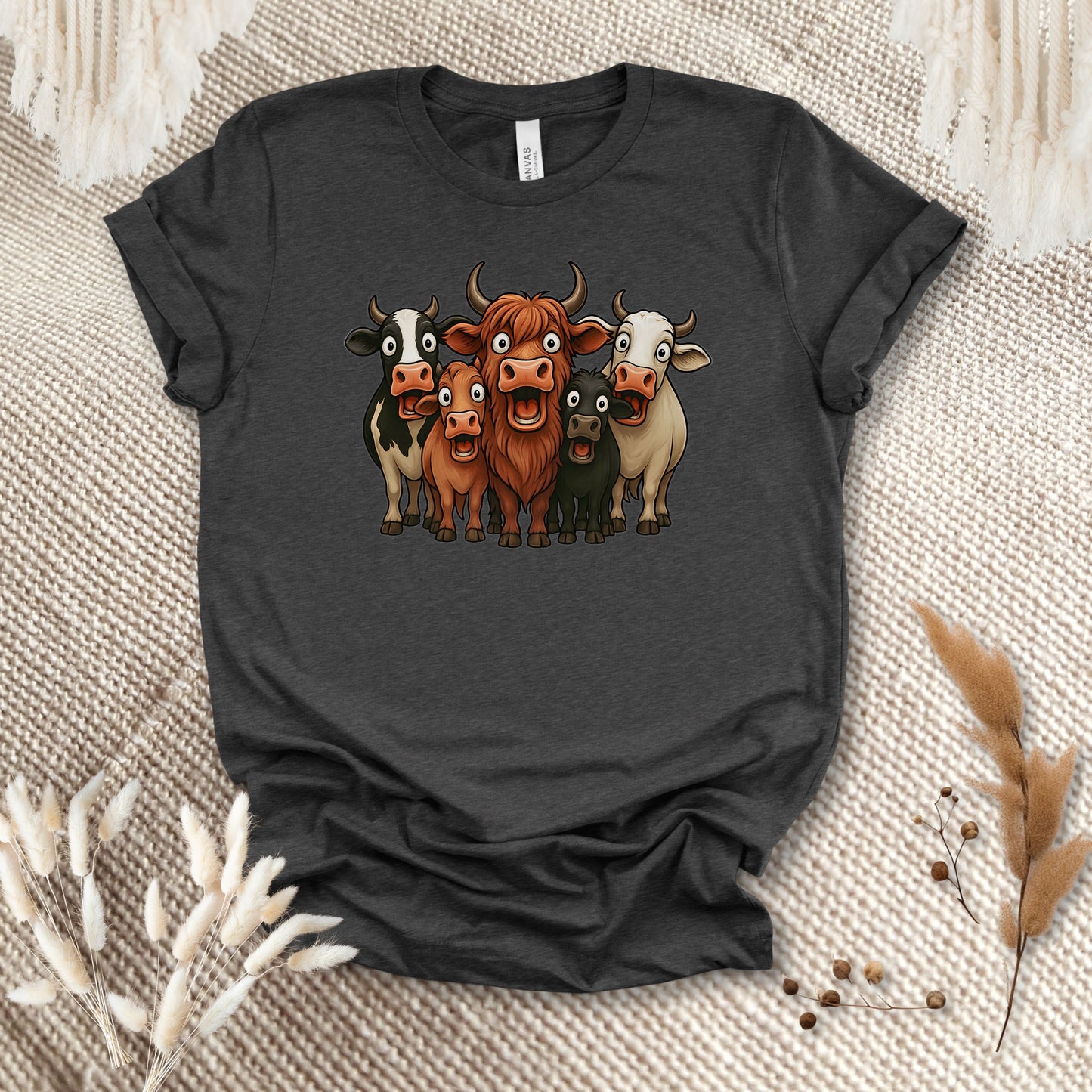 Funny Cow Lover T-Shirt – Cute Cow Lineup Tee for Farmers, Ranchers & Cow Moms