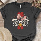 Cute Chicken Glasses Graphic Tee