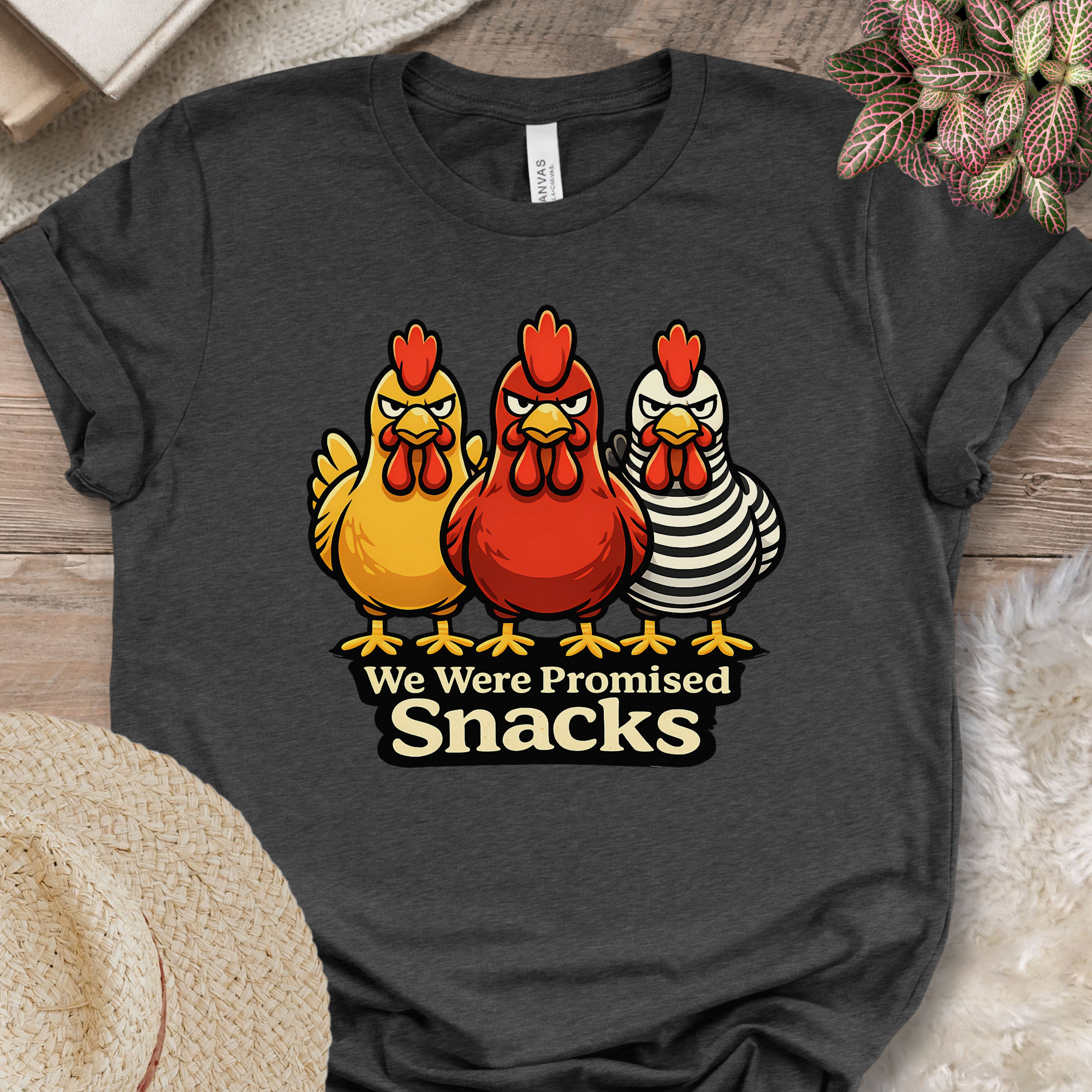 Hungry Chicken Attitude Graphic T-Shirt