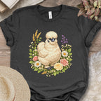 Silkie Chicken Floral T-Shirt