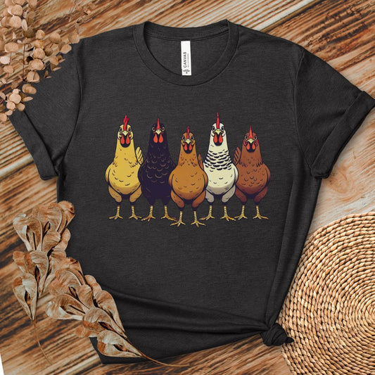 Multicolor Chicken Lineup Tee