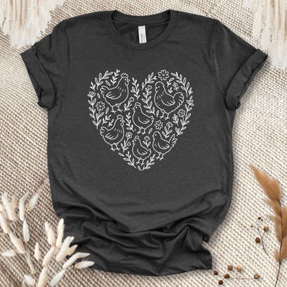Chicken Heart Floral Tee