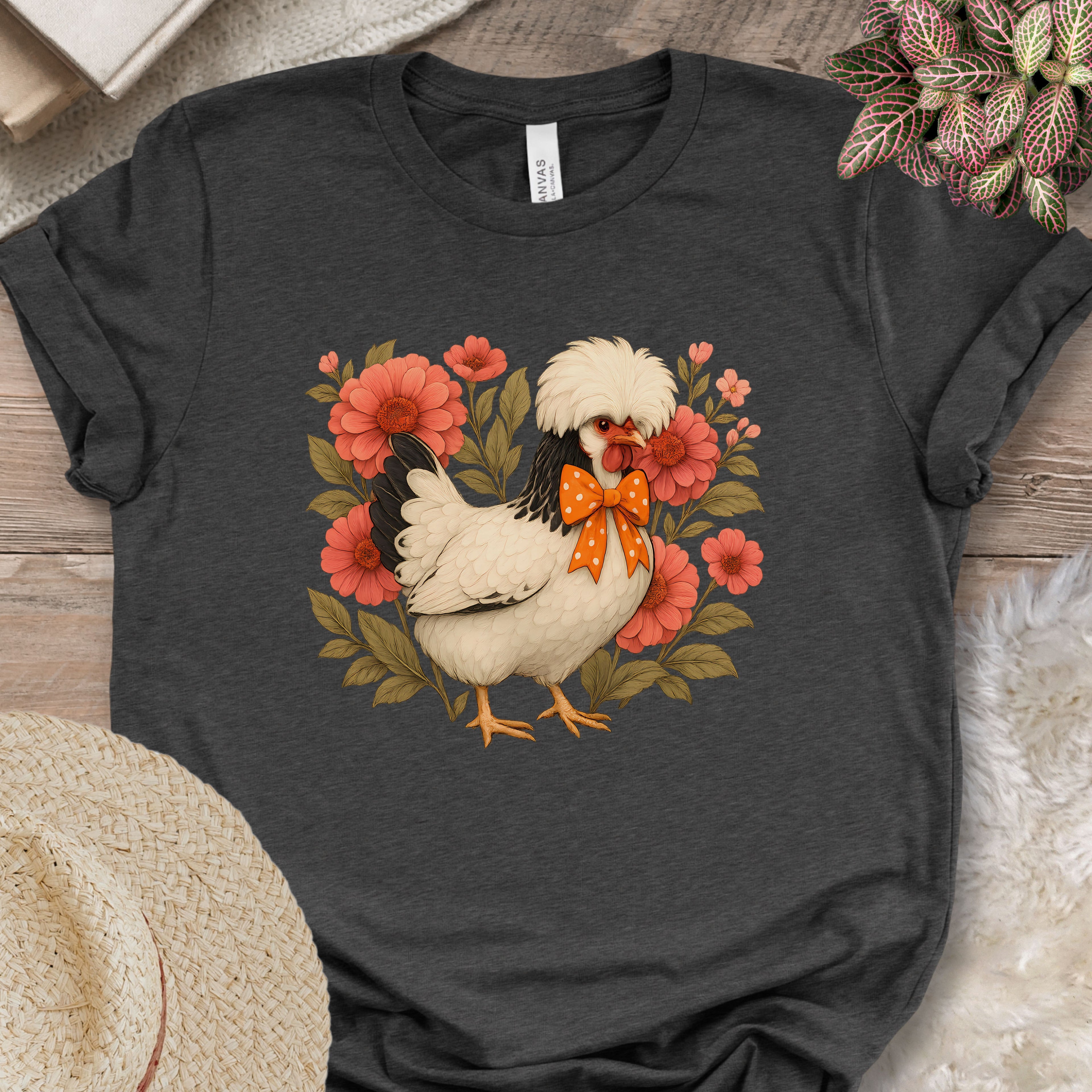 Floral Polish Chicken Shirt