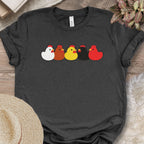 Cute Chicken Lineup Graphic Tee