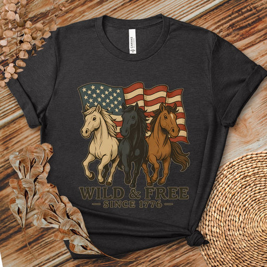 Wild & Free Trio Horse Tee
