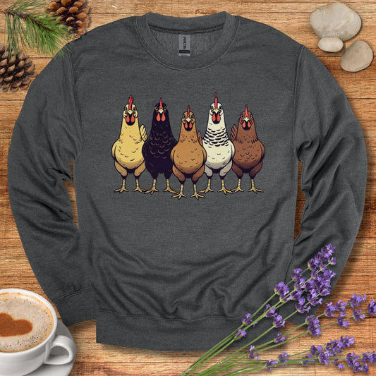 Chicken Lover Sweatshirt – Cute Hen Pullover Gift for Chicken Moms, Farmers & Backyard Keepers