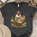 Patchwork Chicken Floral T-Shirt