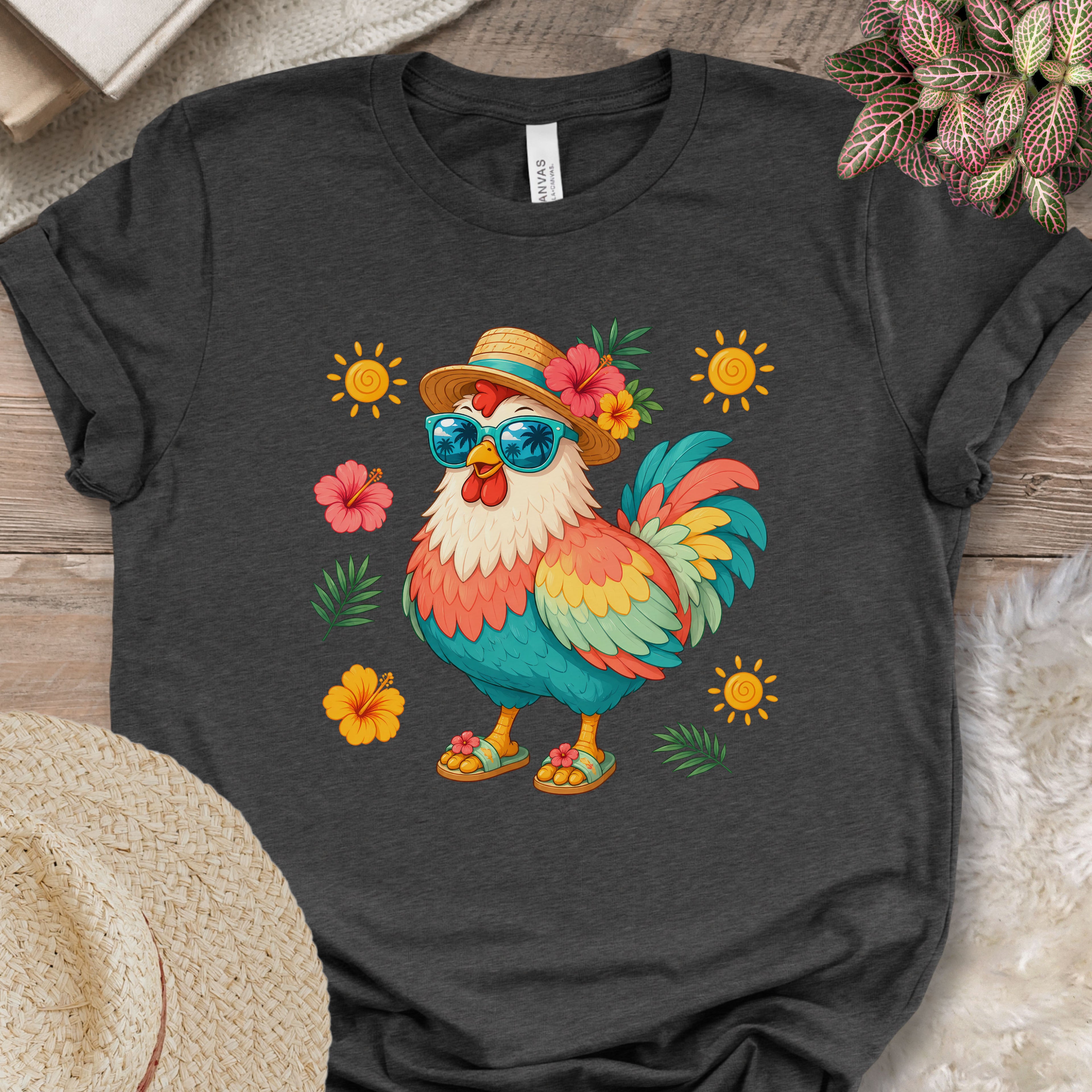 Tropical Chicken Summer Vibes T-Shirt