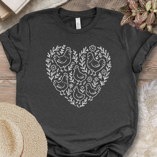 Chicken Heart Floral Tee