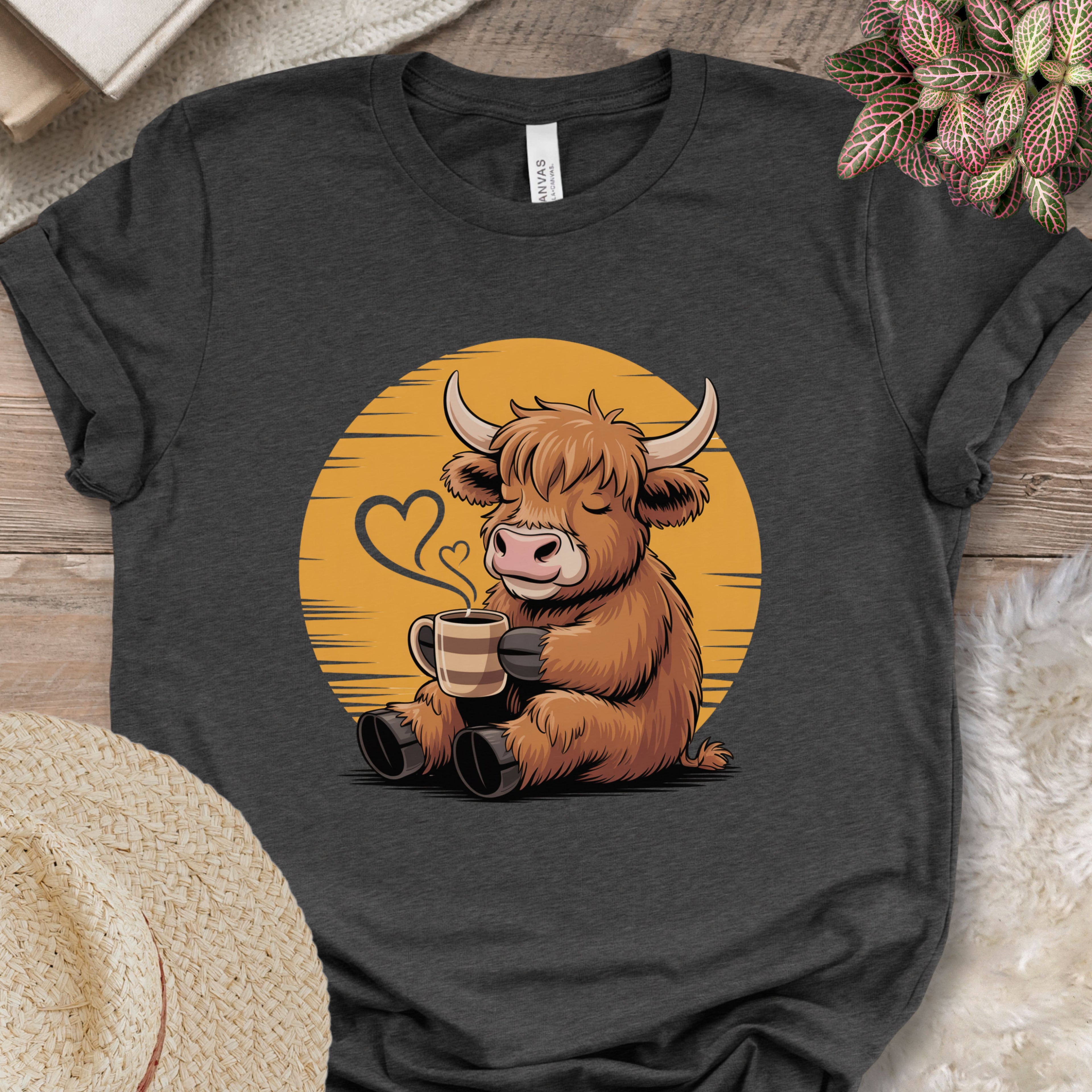 Highland Cow Coffee Tee