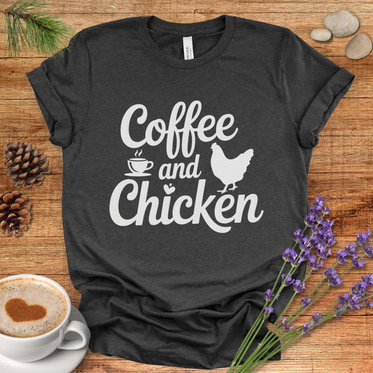 Caffeine and Chickens Tee