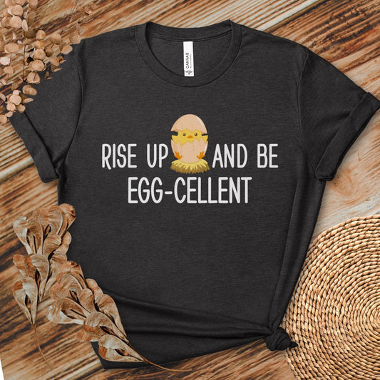 Eggscellent Attitude Motivational Tee