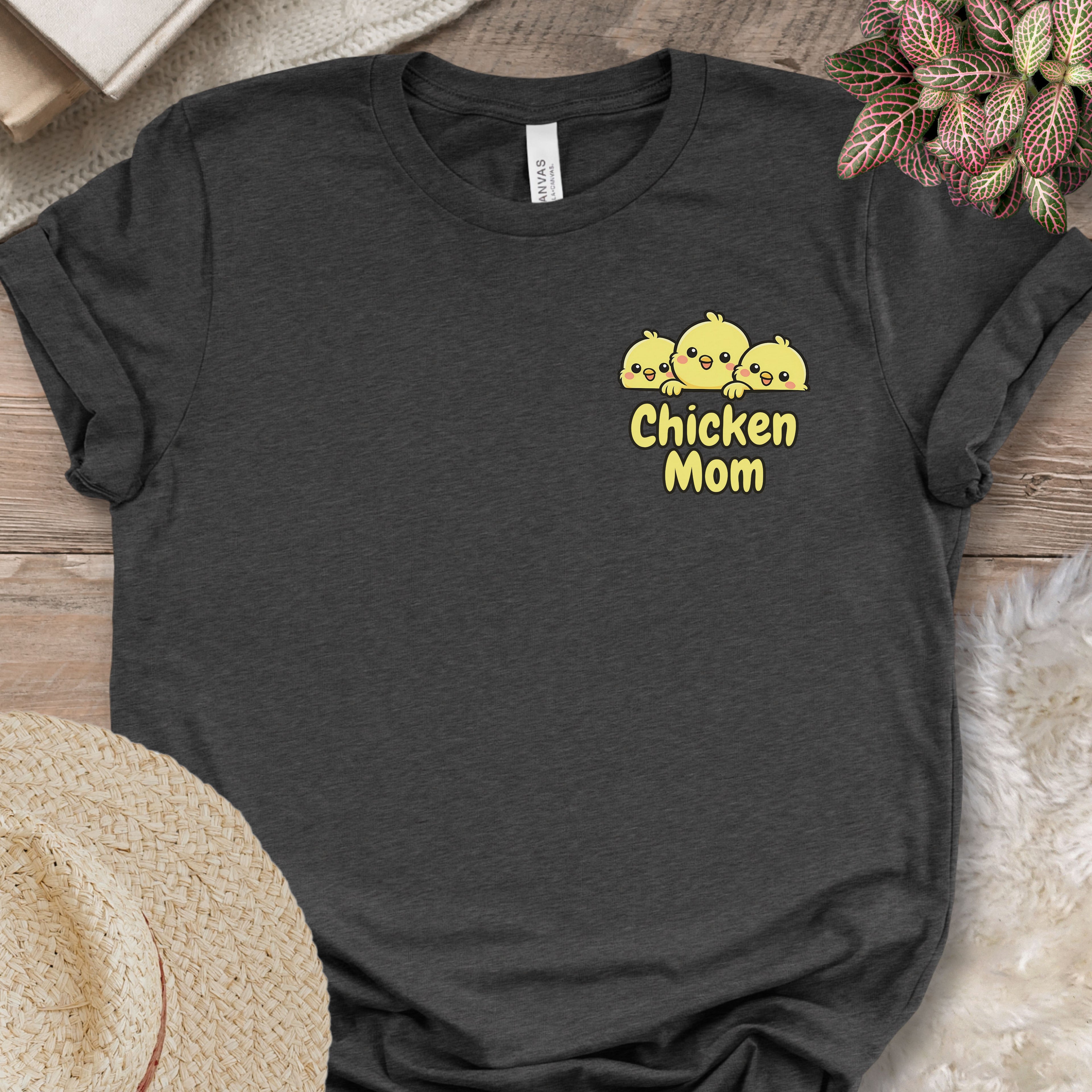 Cute Chicken Mom Chest Tee
