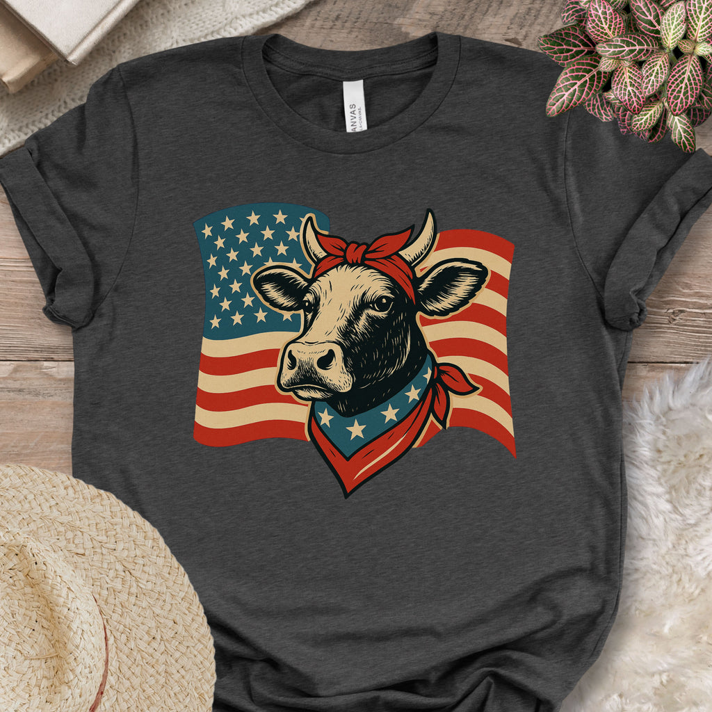 Patriotic Cow Flag Shirt