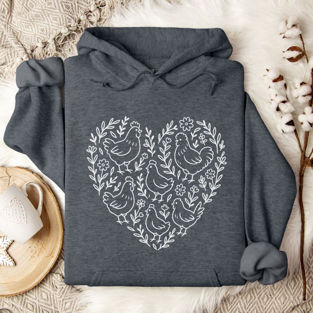 Chicken Heart Floral Hoodie