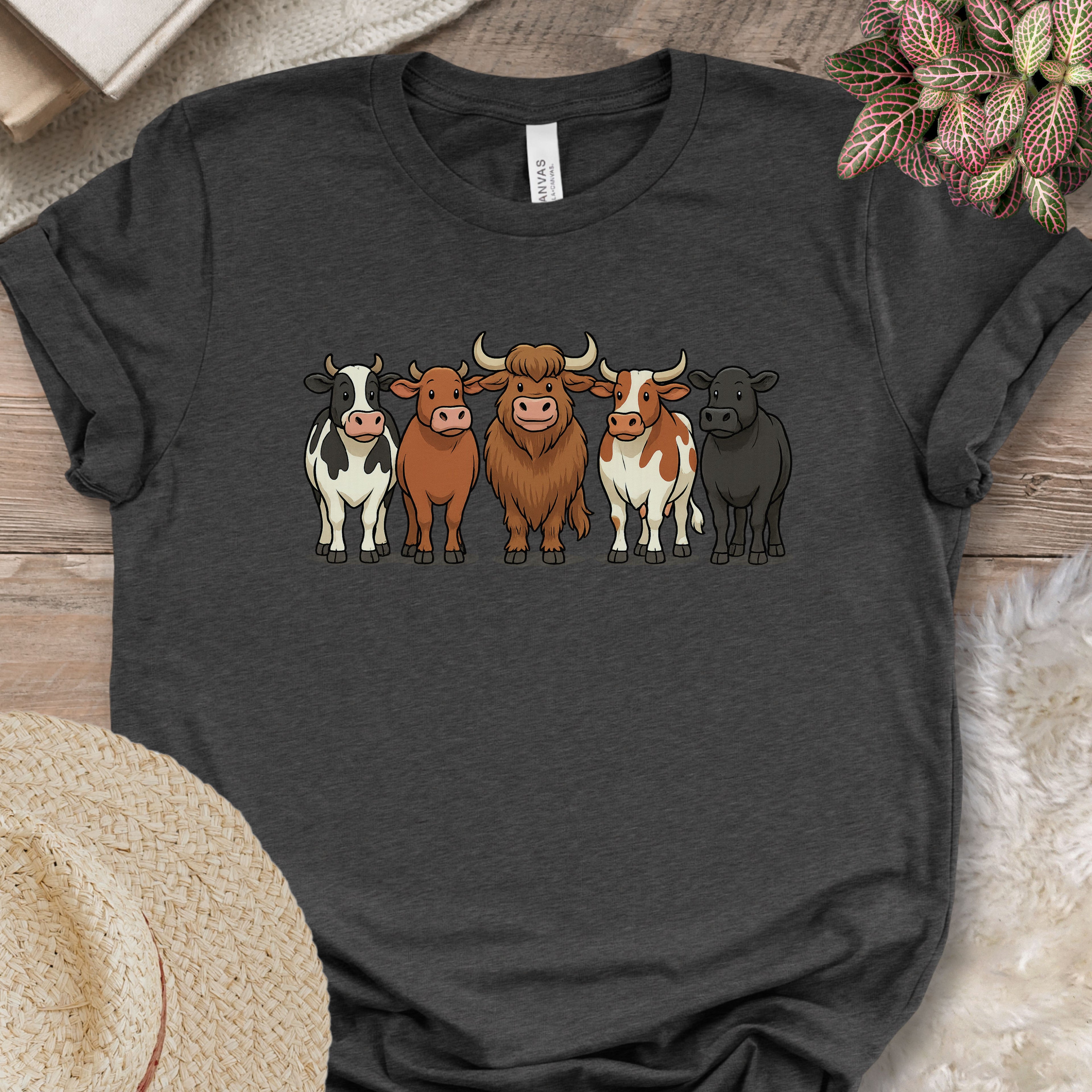 Cow Crew Cartoon Farm Shirt