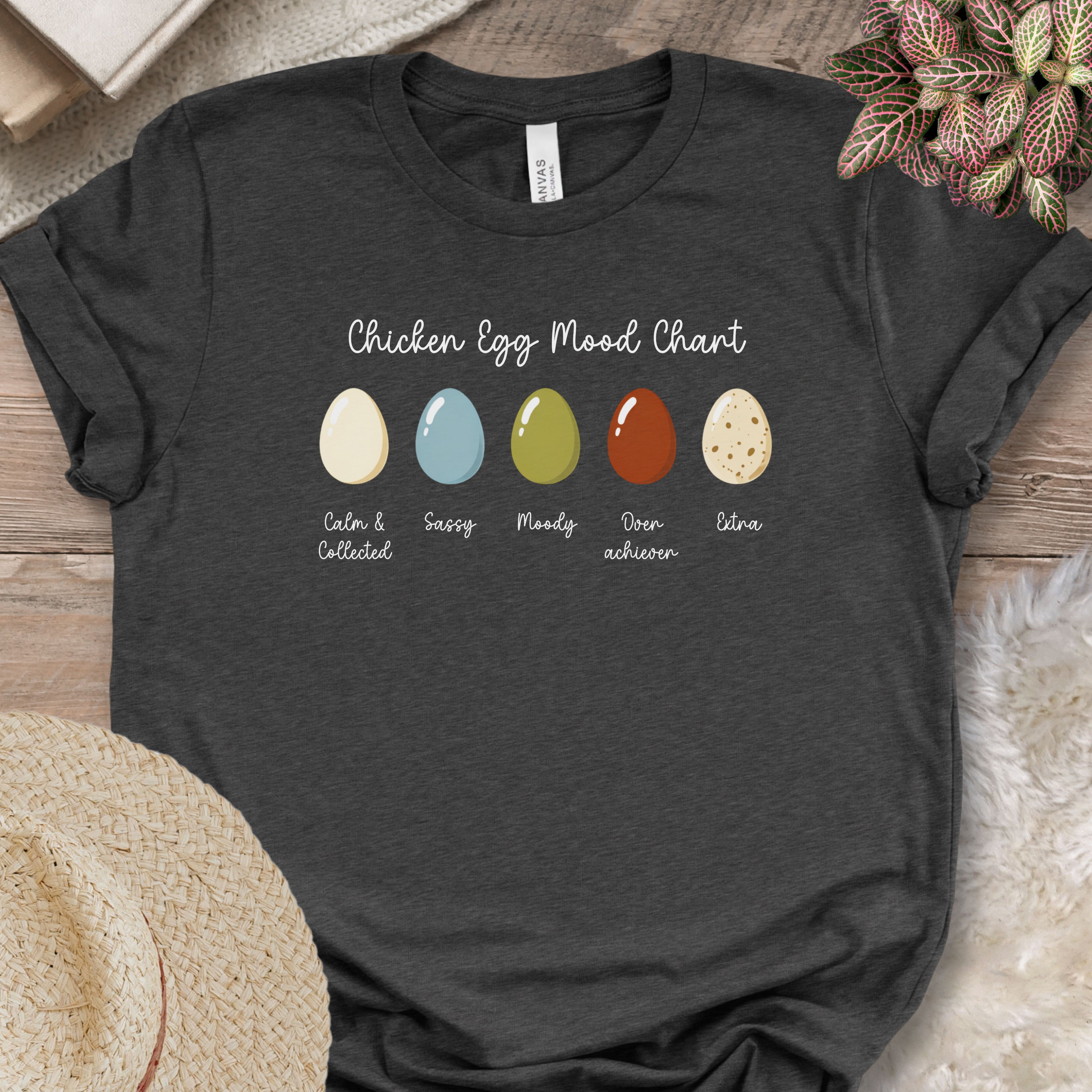Chicken Egg Mood Chart Tee