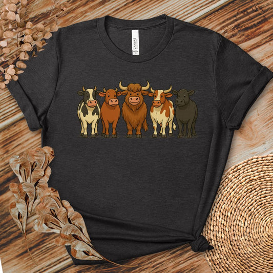 Cow Crew Cartoon Farm Shirt
