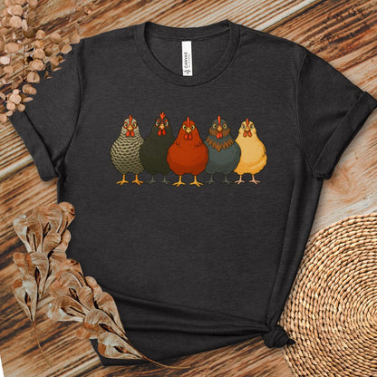Colorful Chickens Art Tee