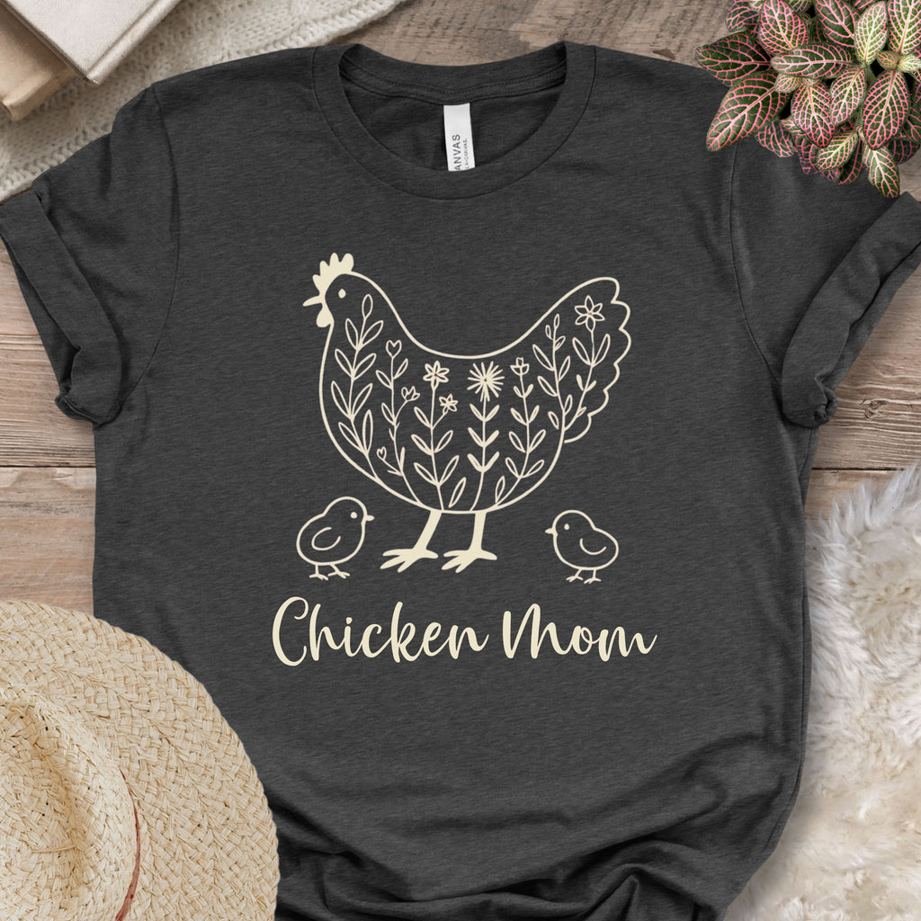Floral Chicken Mom Tee