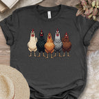 Five Chicken Flock Graphic T-Shirt