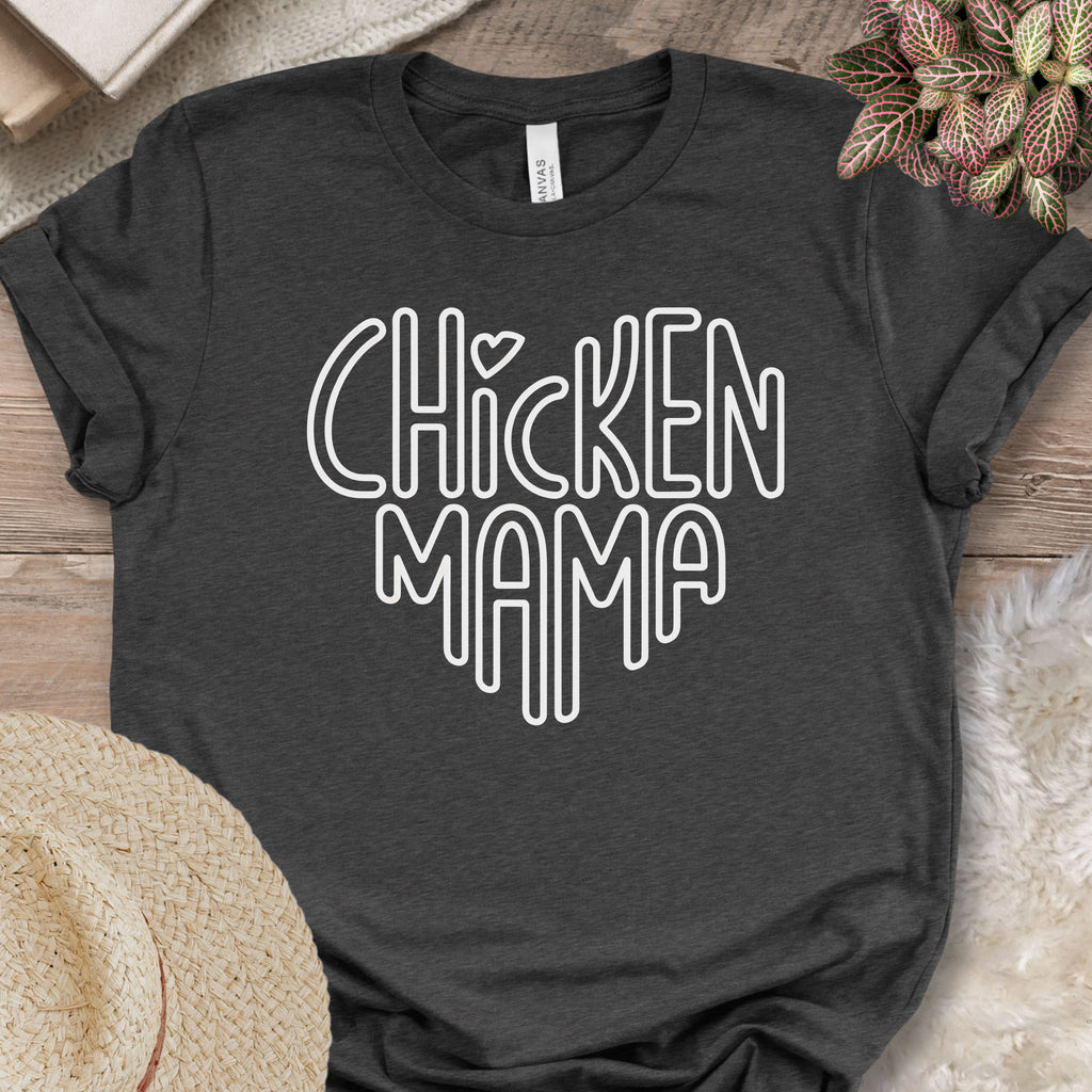 Retro Block Letter Chicken Mama Shirt