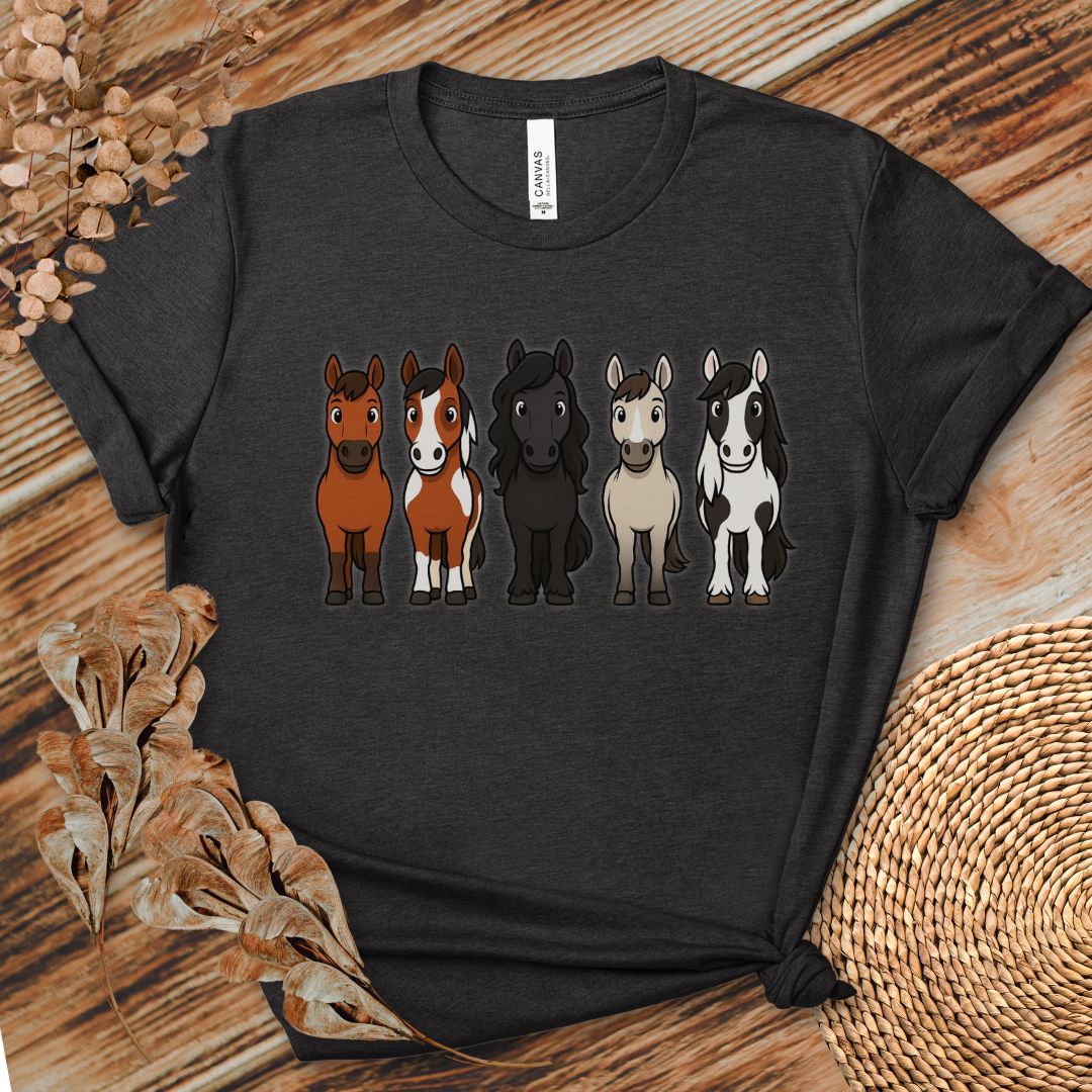 Cute Cartoon Horses Shirt