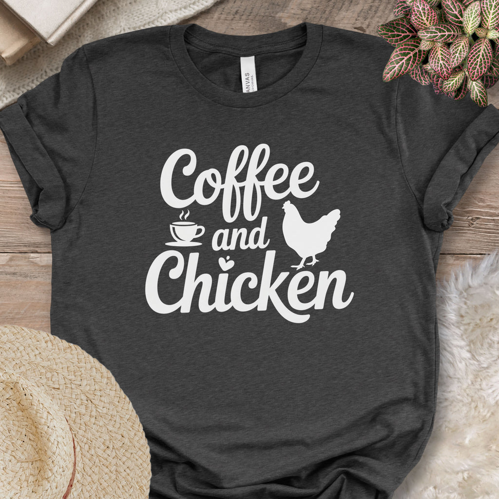 Caffeine and Chickens Tee