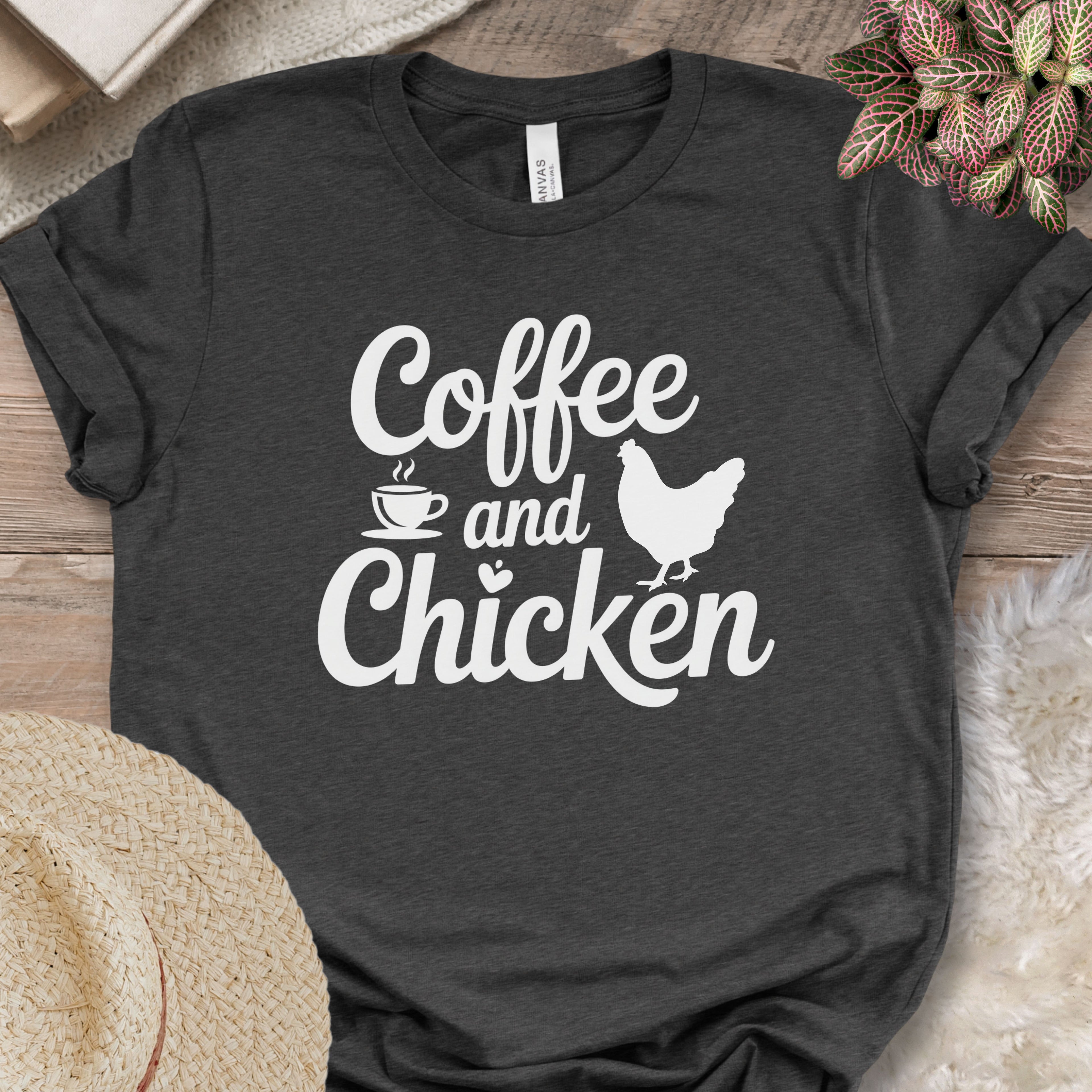 Caffeine and Chickens Tee