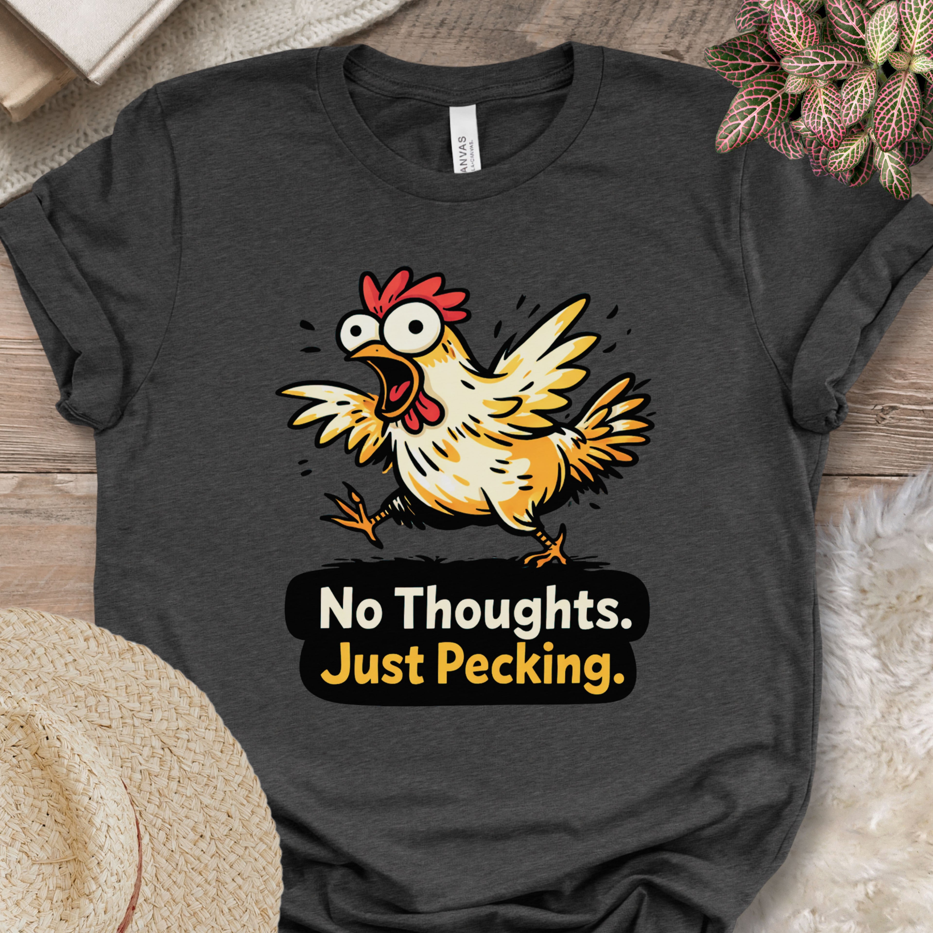 Funny Chicken Brain Empty Humor Tee