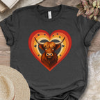 Highland Cow Heart Farm Shirt