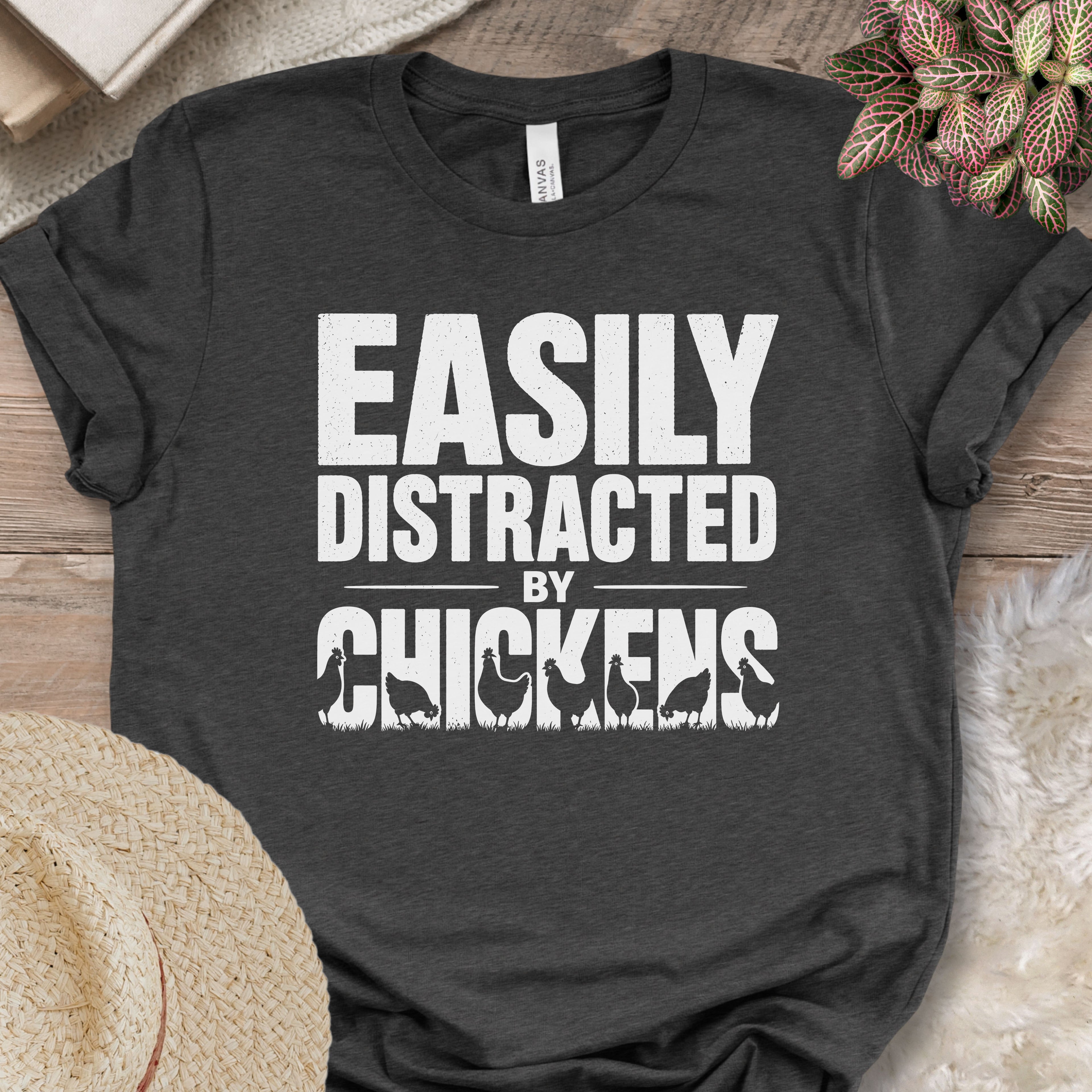 Vintage Distressed Chicken Graphic Tee