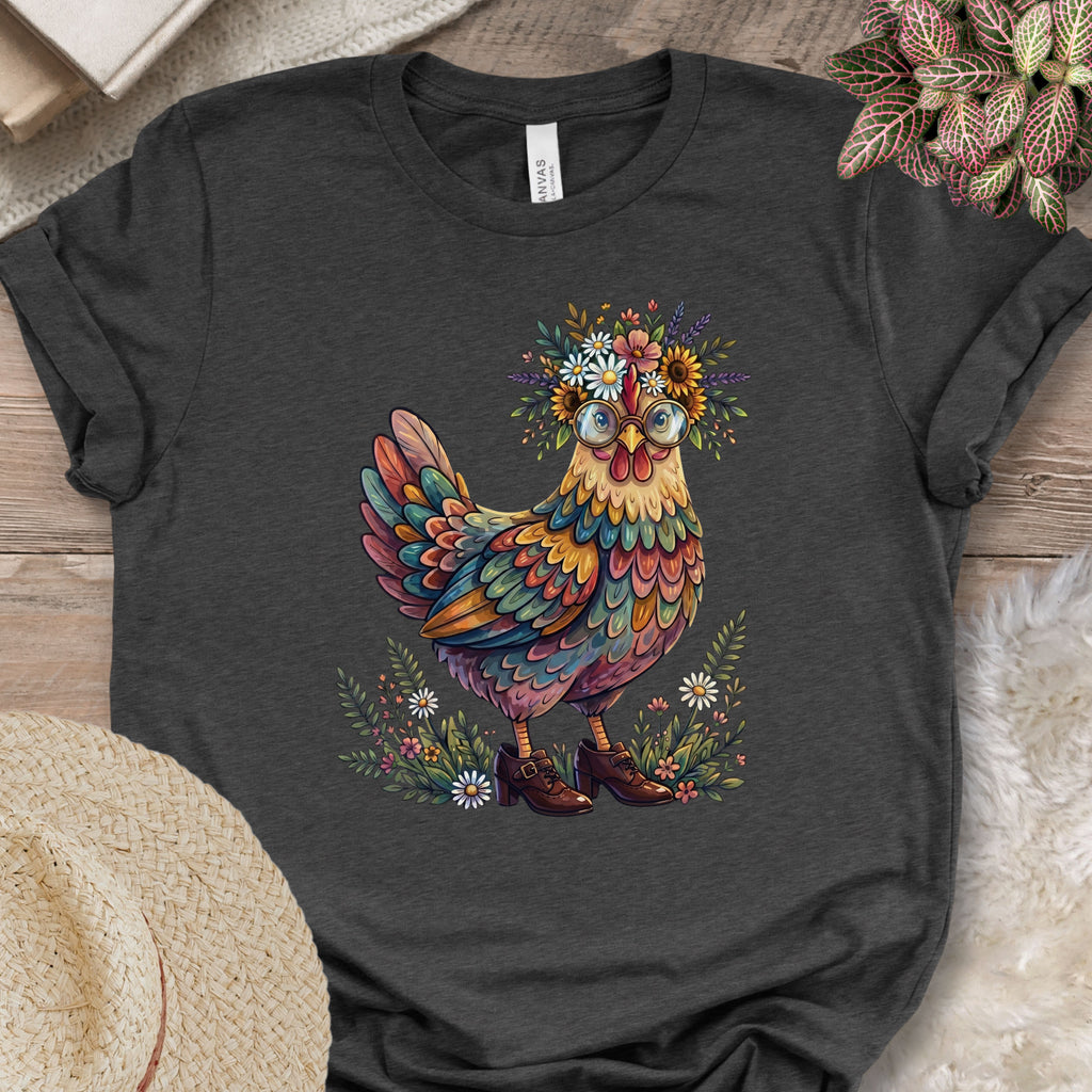 Colorful Chicken Art T-Shirt