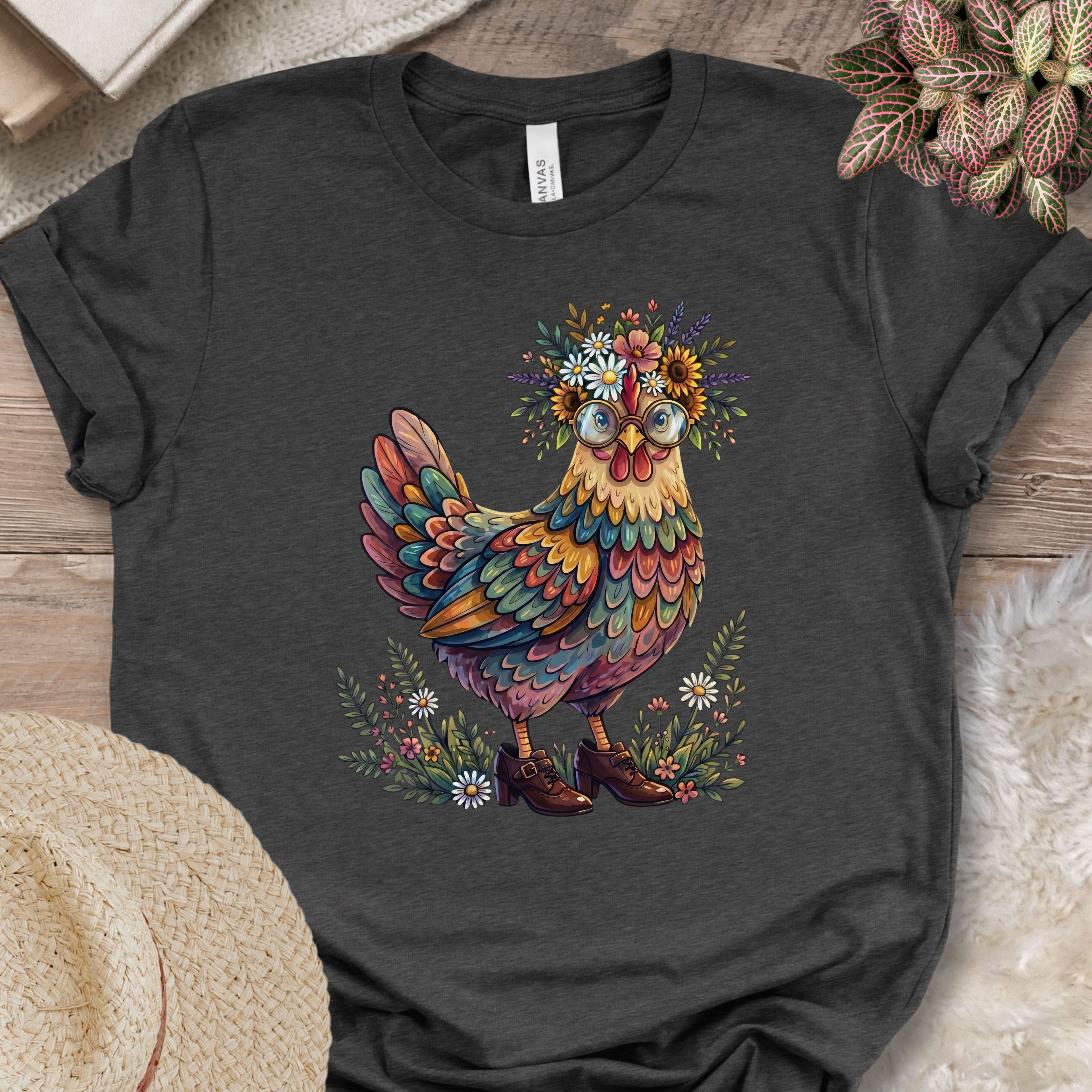 Colorful Chicken Art T-Shirt