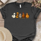 Cartoon Chicken Breeds Tee