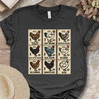 Vintage Chicken Breed Stamps T-Shirt
