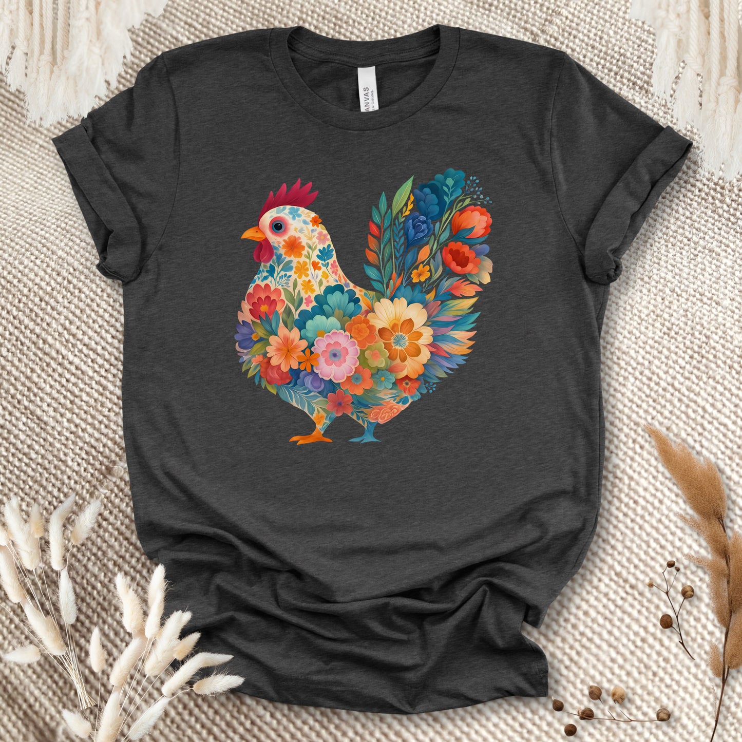 Blooming Chicken Flower Art Tee