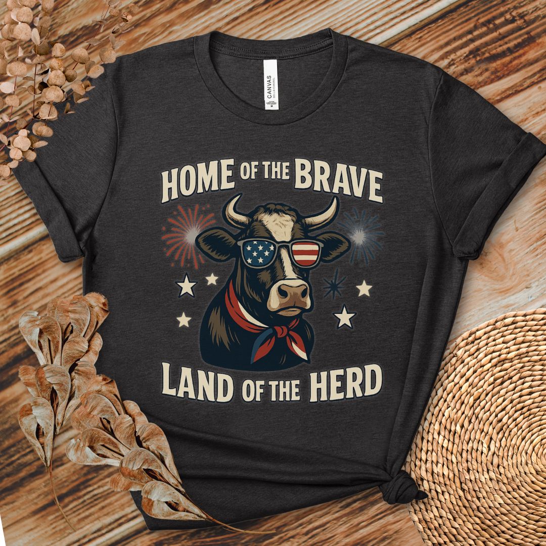Home of the Brave Cow Shirt