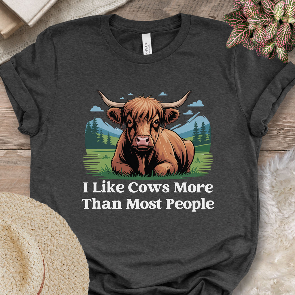 I Like Cows More Than Most People Tee