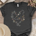 Botanical Line Art Hen Tee