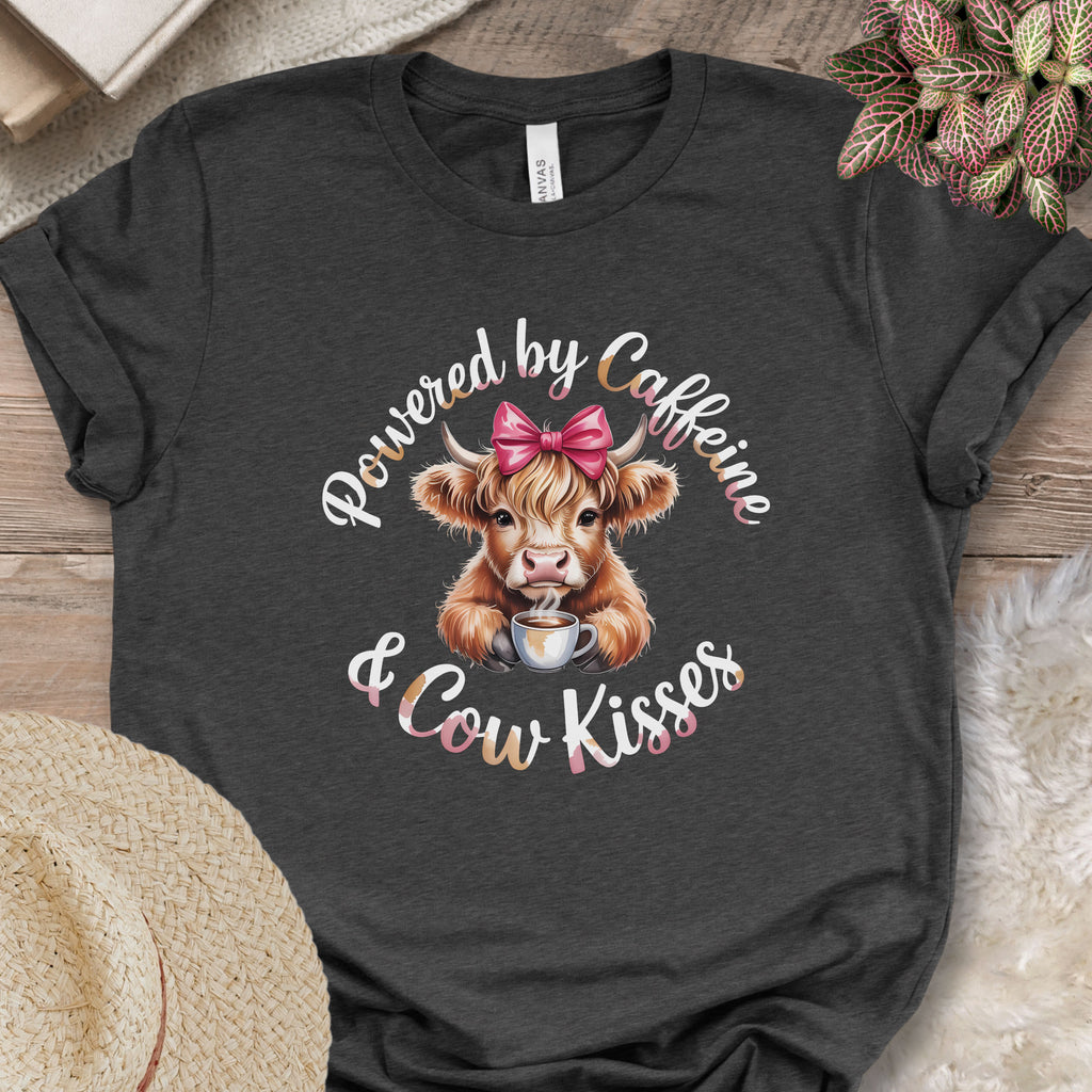 Powered by Caffeine & Cow Kisses Tee