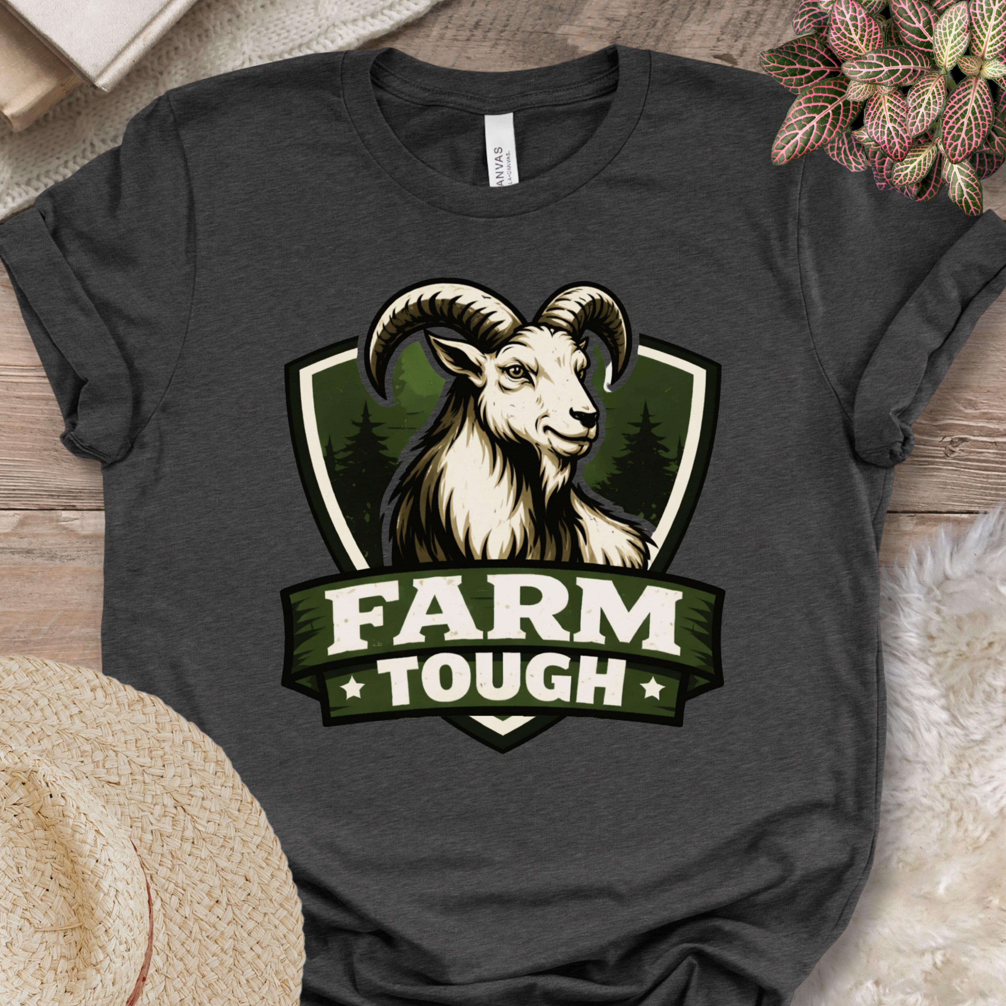 Farm Tough Goat Graphic T-Shirt