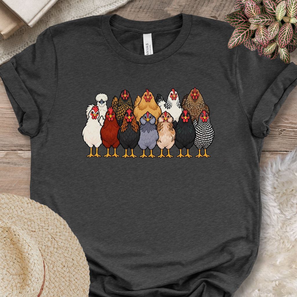 Colorful Backyard Hen Collection T-Shirt – Farm Fauna Co
