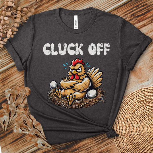 Broody Hen Nest Tee, Cartoon Hen Protecting Eggs