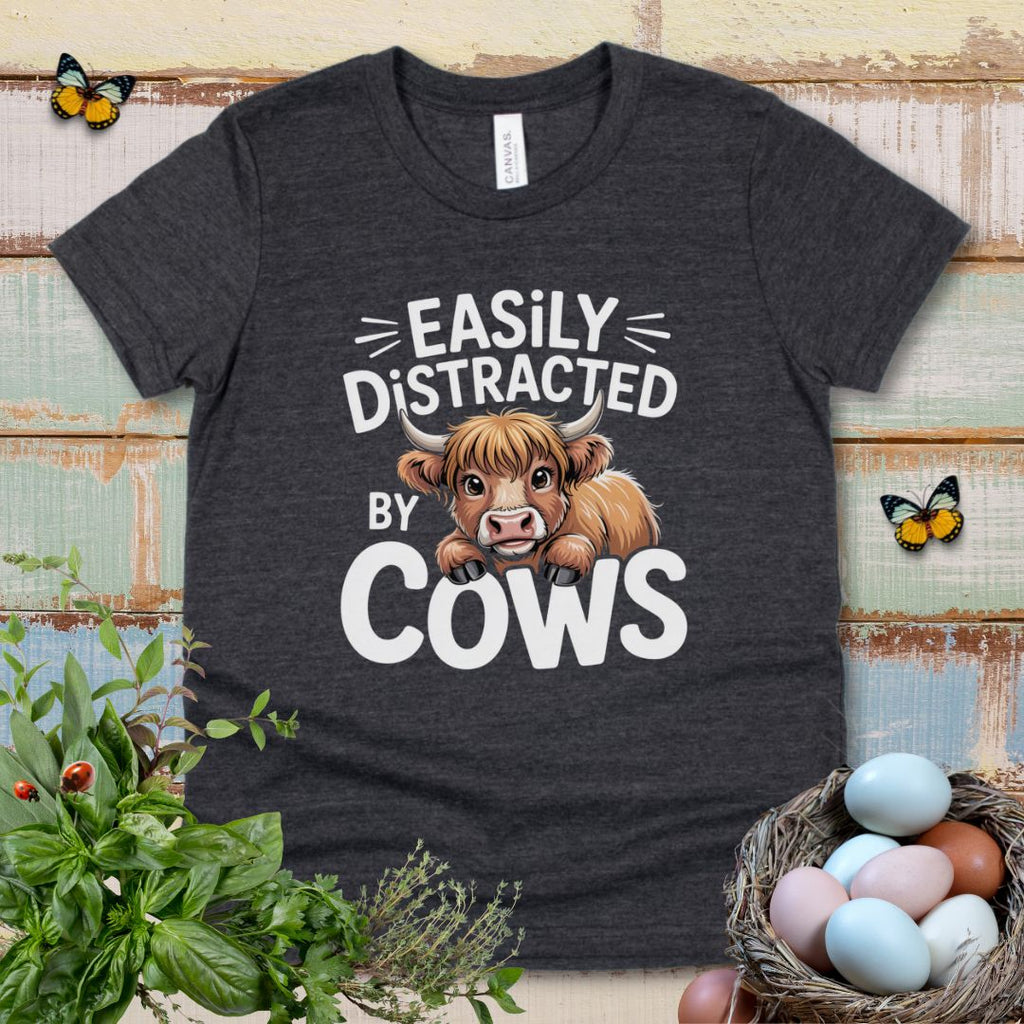 Kids Easily Distracted by Cows Tee